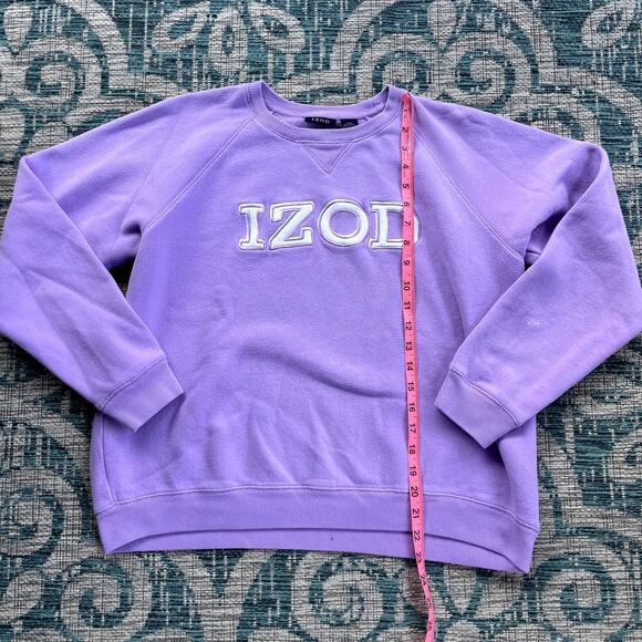 Bundle Izod Golf Classix Embroidered Logo Crewneck Sweatshirt Purple and Blue - Picture 10 of 11
